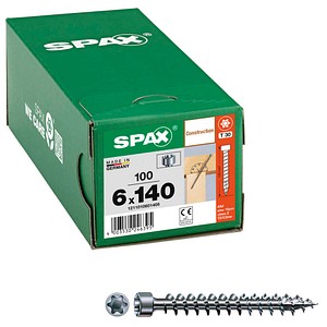 SPAX® Holzbauschrauben T30 Zylinderkopf WIROX 1211010601405 6 mm x 140 mm, 100 St.