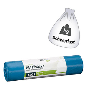 TRILine® Schwerlastsäcke Öko 120,0 l blau 40,0 µm, 25 St.