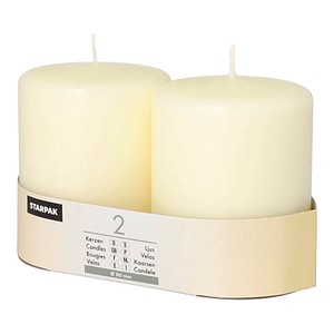 STARPAK Kerzen elfenbein, 2 St.