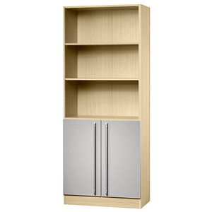HAMMERBACHER Regalschrank Sira, V7700/3/S/RE ahorn, silber 80,0 x 42,0 x 200,4 cm, 1 St.