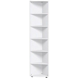 geramöbel Eckregal Flex weiß 40,0 x 40,0 x 216,0 cm, 1 St.