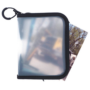FolderSys Reißverschlussbeutel Mini DIN A6 transparent/schwarz 0,5 mm, 1 St.