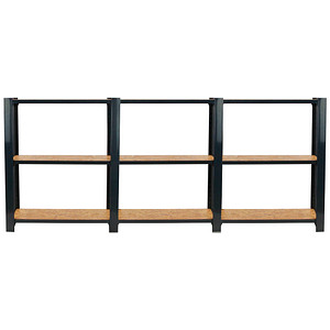 Simonrack Schwerlast-Weitspannregal OFFICLICK 3 8425437127670 anthrazit, braun 240,0 x 30,0 x 100,0 cm