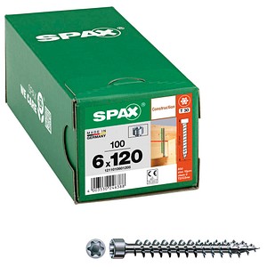 SPAX® Holzbauschrauben T30 Zylinderkopf WIROX 1211010601205 6 mm x 120 mm, 100 St.