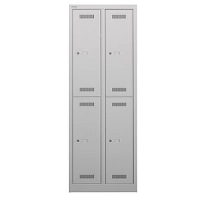 BISLEY Spind MonoBloc ML06D2 lichtgrau ML06D2645, 4 Schließfächer 61,0 x 50,0 x 170,0 cm