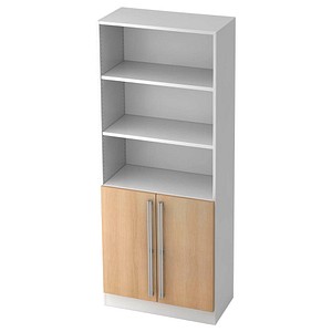 HAMMERBACHER Regalschrank Akandia, V7700/W/E/NU weiß, eiche 80,0 x 42,0 x 200,4 cm, 1 St.