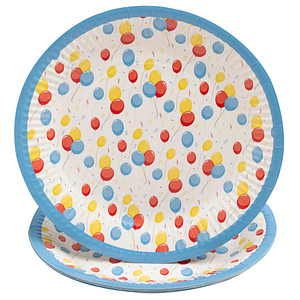 PROnappe Pappteller Ballons mehrfarbig Ø 23,0 cm, 10 St.