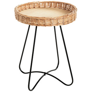 HAKU Möbel Beistelltisch rund MDF-Platte braun 41,0 x 41,0 x 51,0 cm, 1 St.