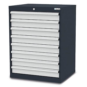 Simplaflex® Systemeinrichter C-Line Schubladenschrank anthrazit 8 Schubladen 70,0 x 57,5 x 92,0 cm, 1 St.
