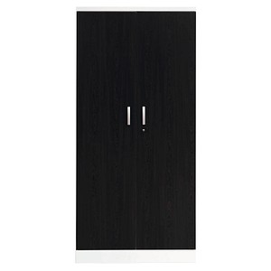 Gürkan Stahlschrank 100114 verkehrsweiß, wenge 4 Fachböden 92,0 x 42,0 x 195,0 cm, aufgebaut, 1 St.