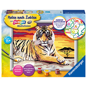 Ravensburger Malen-nach-Zahlen Majestätischer Tiger mehrfarbig