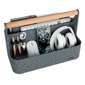LEITZ Schreibtisch-Organizer dunkelgrau Filz 2 Fächer 38,0 x 19,0 x 25,5 cm