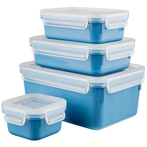 emsa Frischhaltedosen-Set CLIP & CLOSE blau 0,2/0,55/0,8/2,2 l, 1 Set