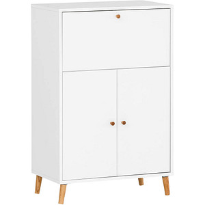 MÖBELPARTNER Sekretär 500, 153502 weiß 65,2 x 39,0 x 101,7 cm, 1 St.