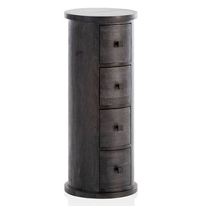 WOHNLING Sideboard, WL6.843 schwarz 34,0 x 34,0 x 65,0 cm, 1 St.