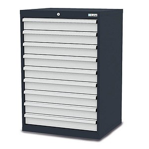 Simplaflex® Systemeinrichter C-Line Schubladenschrank anthrazit 9 Schubladen 70,0 x 57,5 x 102,0 cm, 1 St.