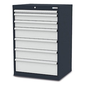 Simplaflex® Systemeinrichter C-Line Schubladenschrank anthrazit 7 Schubladen 70,0 x 57,5 x 102,0 cm, 1 St.