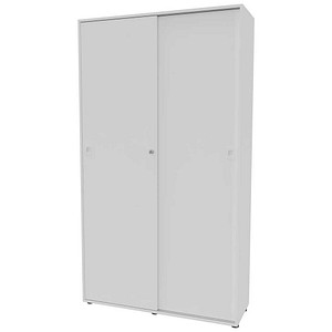 Quadrifoglio Schiebetürenschrank Idea, IDEC07S/BABAI weiß 4 Fachböden 120,0 x 42,6 x 214,0 cm
