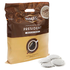 MINGES PREMIUM REGULAR Kaffeepads, Robustabohnen 108 St.