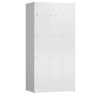 ClassiX Schließfachschrank signalweiß X-520437, 12 Schließfächer 87,0 x 50,0 x 180,0 cm
