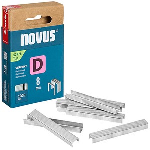 novus Tackerklammern 53F Flachdraht 8 mm, 1.200 St.