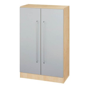 HAMMERBACHER Aktenschrank Sira, V7550/3/S/RE ahorn, silber 2 Fachböden 80,0 x 42,0 x 127,0 cm