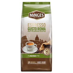 MINGES ESPRESSO Gusto Roma Espressobohnen, Arabica- und Robustabohnen kräftig, 1 kg