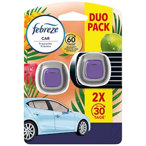 febreze Autoduftspender CAR Tropische Früchte fruchtig, 2 St.