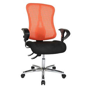 Topstar Bürostuhl Sitness® 90, SITNESSHP BC01 Stoff orange, Gestell chrom