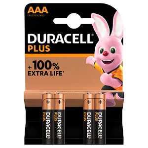 4 DURACELL Batterien PLUS Micro AAA 1,5 V