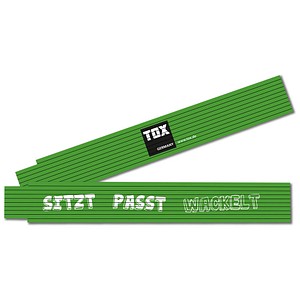 TOX Meterstab SITZT PASST WACKELT, 09969003/T, Holz 200 cm