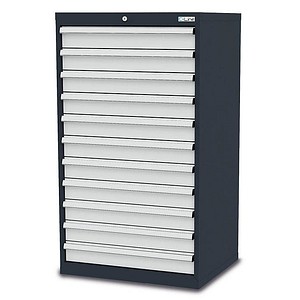 Simplaflex® Systemeinrichter C-Line Schubladenschrank anthrazit 11 Schubladen 70,0 x 57,5 x 122,0 cm, 1 St.