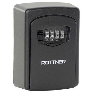 ROTTNER KeyCare Schlüsseltresor schwarz, Zahlenschloss, 6,4 x 3,5 x 8,0 cm, 1 St.