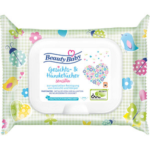 Beauty Baby Feuchttücher sensitiv, 25 Tücher