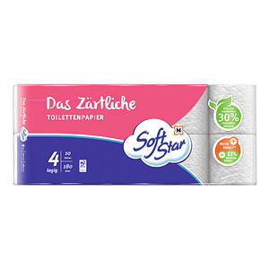 Soft Star Toilettenpapier Das Zärtliche 4-lagig, 10 Rollen