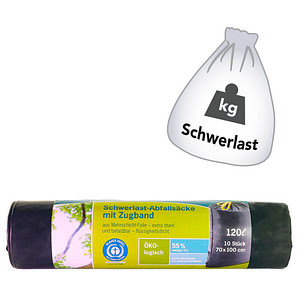 Secolan® Schwerlastsäcke 120,0 l grau 45,0 µm, 10 St.