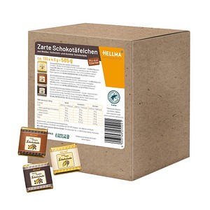 HELLMA Zarte Schokotäfelchen Schokolade 130 St./585,0 g, 130 St.