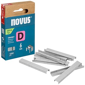 novus Tackerklammern 53F Flachdraht 6 mm, 1.200 St.