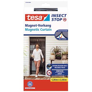 tesa Fliegengitter Insect Stop Magnetvorhang anthrazit 1,2 x 2,4 m