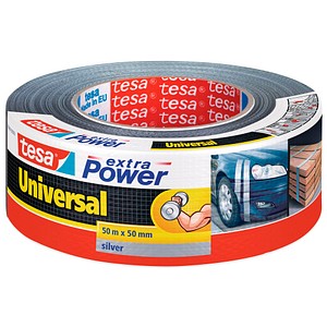 tesa extra Power® Universaltape Gewebeband silber 50,0 mm x 50,0 m 1 Rolle