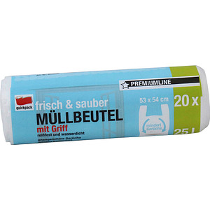 quickpack Müllbeutel frisch & sauber 25,0 l transparent, 20 St.