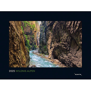 KUNTH Monats-Wandkalender Wildnis Alpen 2025