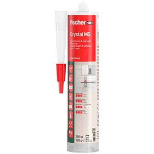 fischer Crystal MS Dichtstoff & Alleskleber 290 ml, 1 St.