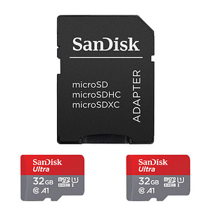 2 SanDisk Speicherkarten microSDHC Ultra 32 GB
