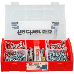 fischer FixTainer 547166 Dübel- und Schrauben-Sortiment, 306-teilig
