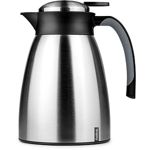 helios® Isolierkanne Snap Edelstahl/schwarz 1,0 l, 1 St.