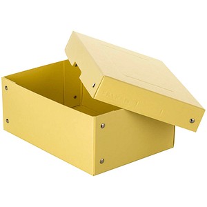 FALKEN PURE Aufbewahrungsbox 1250 Blatt pastellgelb 18,0 x 25,0 x 10,0 cm, 1 St.