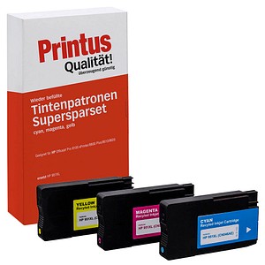 Printus  cyan, magenta, gelb Druckerpatronen kompatibel zu HP 951XL (CN046AE/CN047AE/CN048AE), 3er-Set
