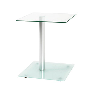 HAKU Möbel Beistelltisch rechteckig Glas transparent 40,0 x 40,0 x 52,0 cm, 1 St.