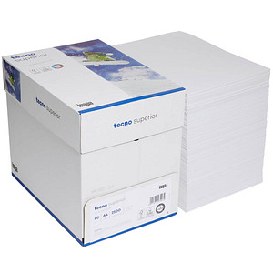 tecno Kopierpapier superior DIN A4 80 g/qm 2.500 Blatt Maxi-Box